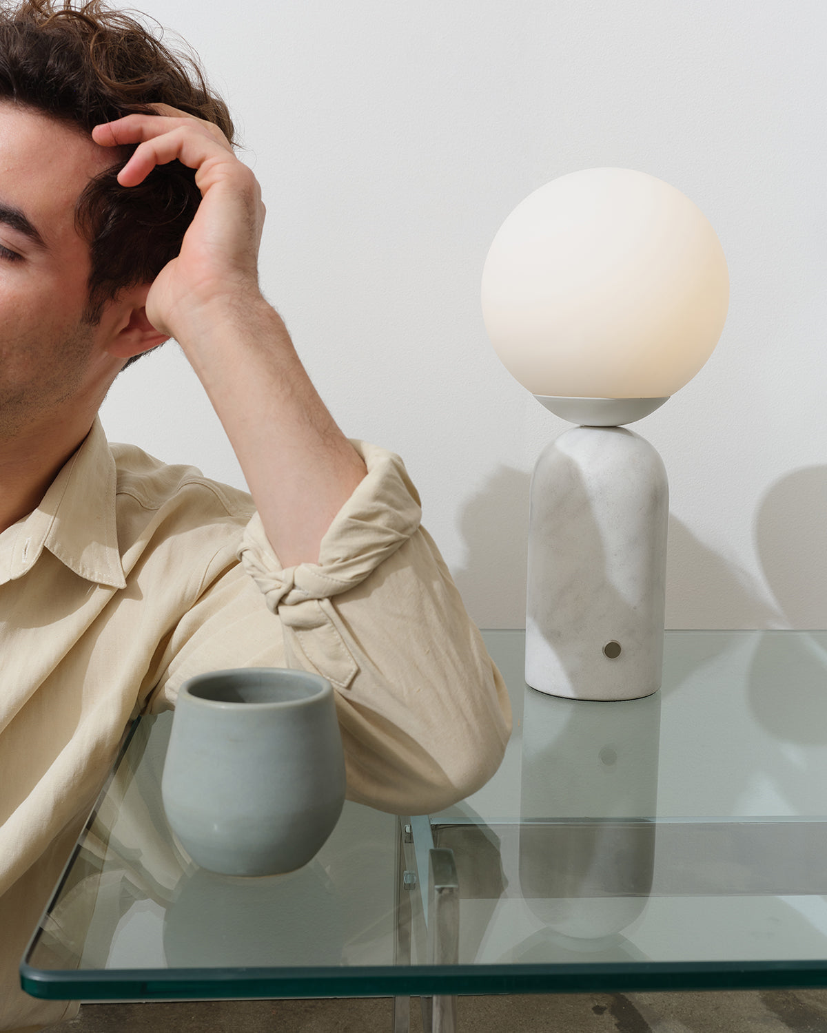 Mila Marble Globe Table Lamp