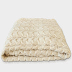 Handloomed Alpaca & Pima Cotton Cable Throw, Ivory