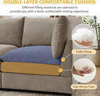 127 Inch Taupe Contemporary Modular Sectional Sofa