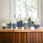 Samira Blue & White Handmade Vases