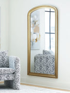 Fintan Arched Gold Floor Mirror