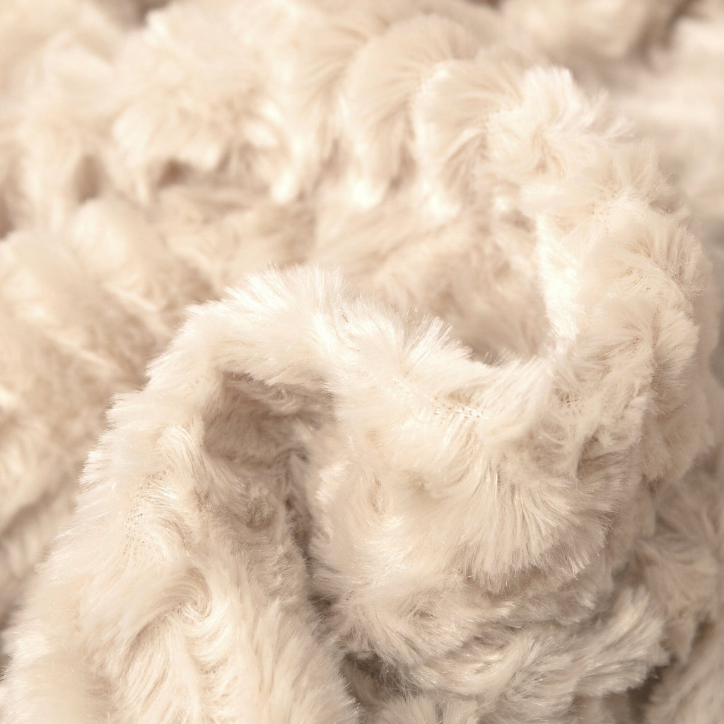 Champagne Ivory Faux Fur Throw