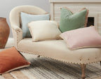 Cotton Velvet Flange Throw Pillow, 20" x 20"
