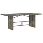Gray Woven Outdoor Dining Set with Cushions (Seats 8)