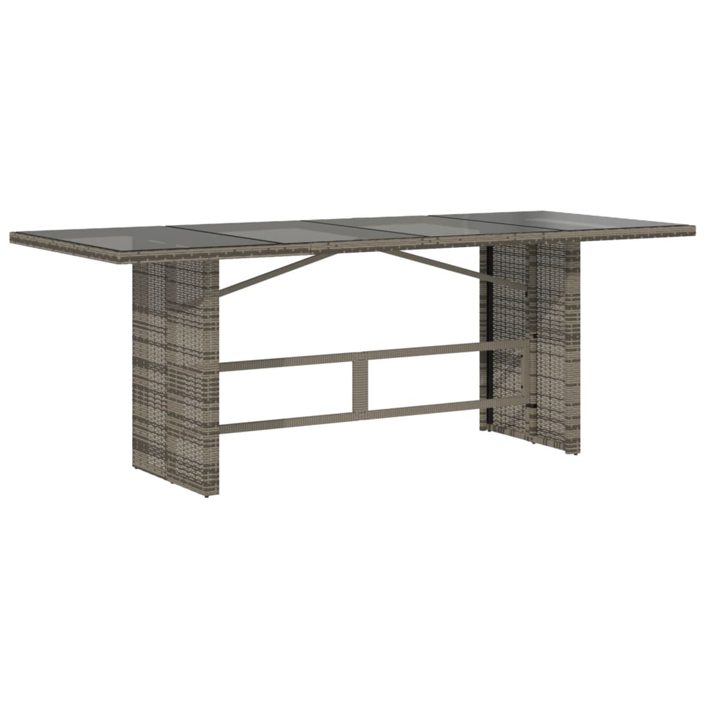 Gray Woven Outdoor Dining Set with Cushions (Seats 8)