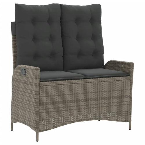 4-Piece Gray Woven Rattan Outdoor Dining Set with Cushions
