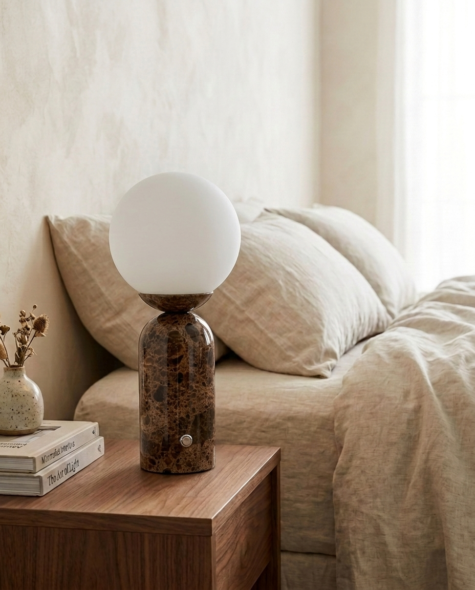 Mila Marble Globe Table Lamp