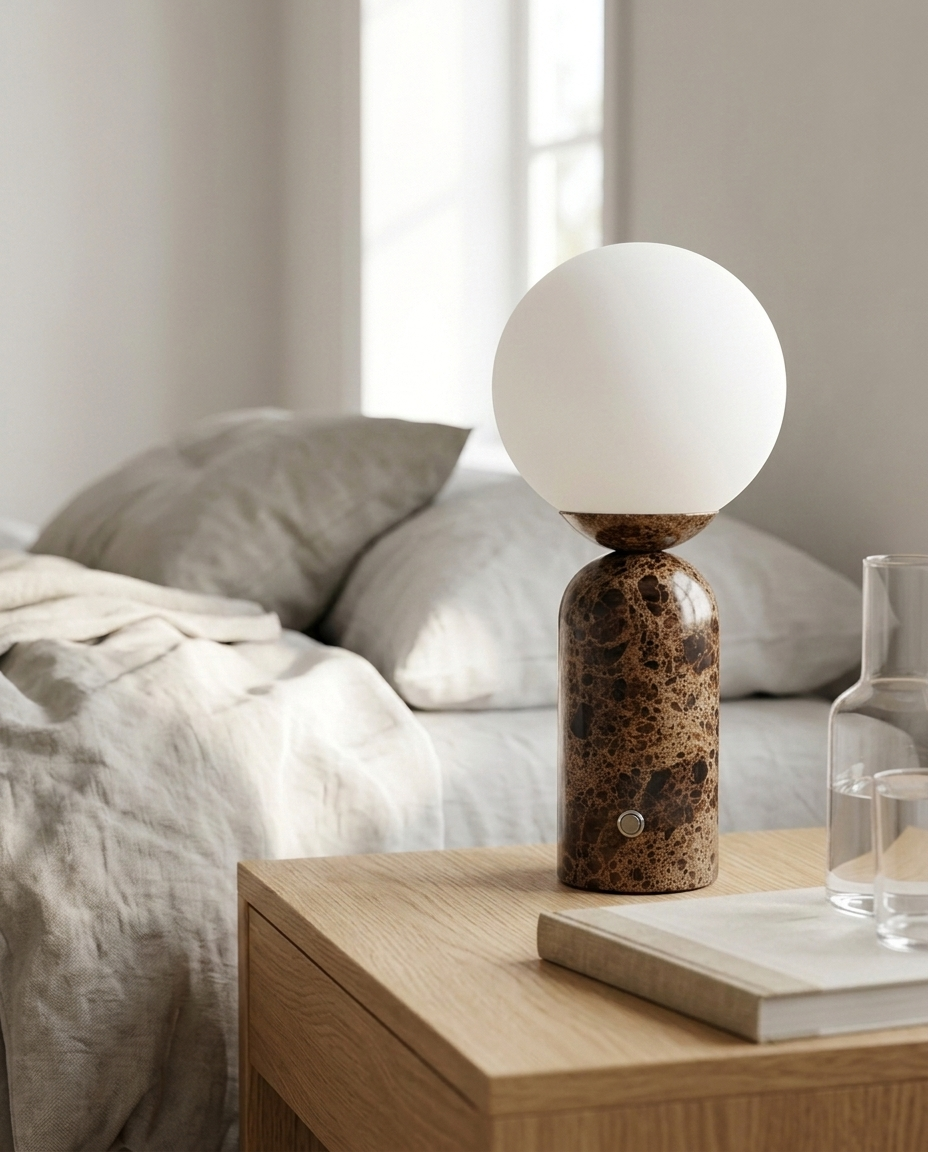Mila Marble Globe Table Lamp