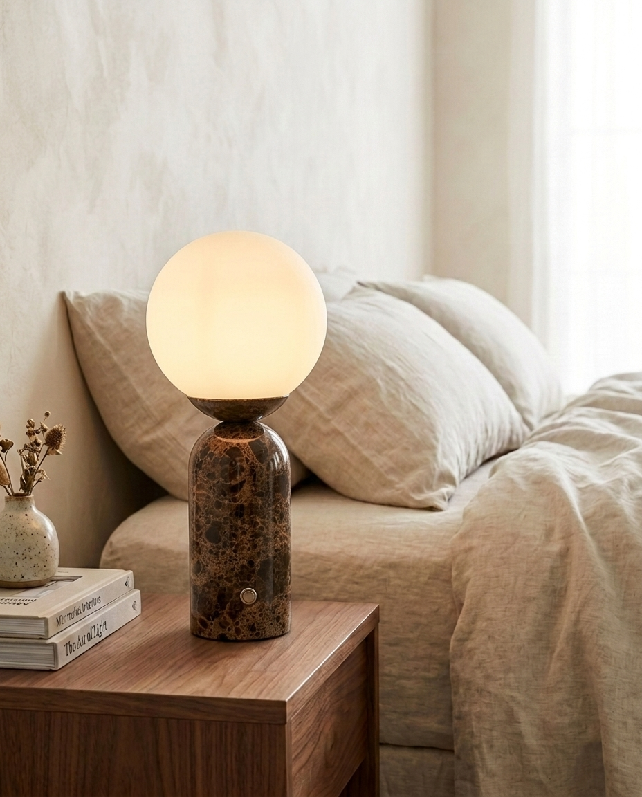Mila Marble Globe Table Lamp