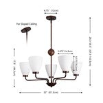 WYNNE 5LT 32" CHANDELIER