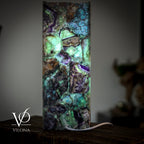Fluorite Natural Stone Table Lamp, 16"