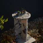 Calacatta Viola Marble Coffee Table, Round Marble Coffee Table, Luxury Side Table, Elegant Coffee Table for Living Room, Marble Side Table