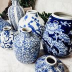 Samira Blue & White Handmade Vases