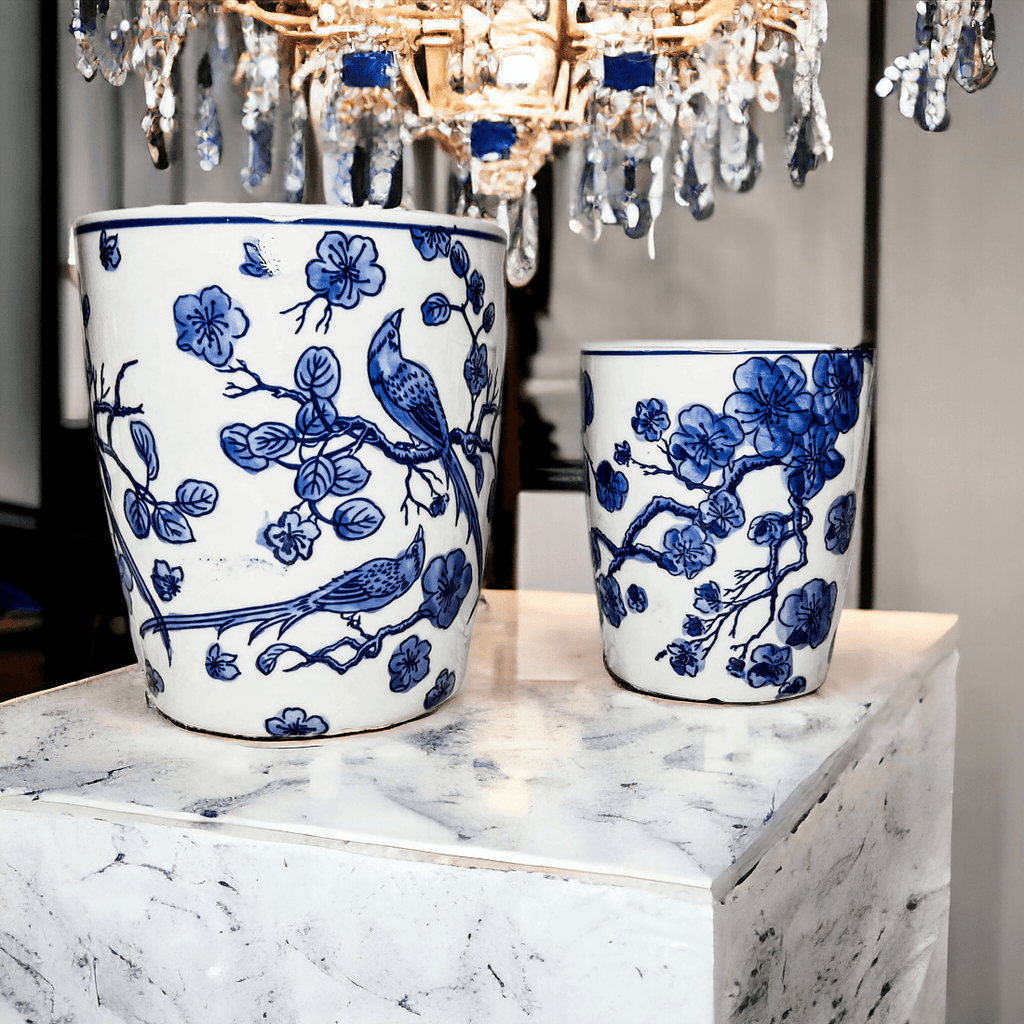 Blue & White Chinoiserie Vase