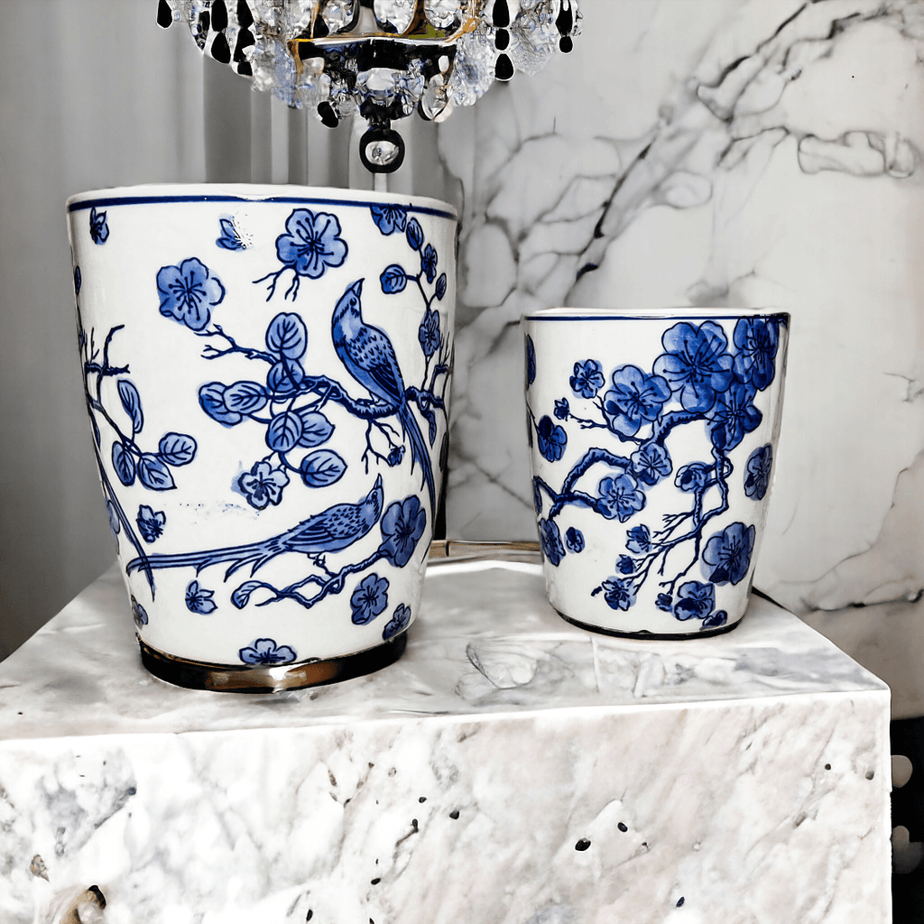 Blue & White Chinoiserie Vase