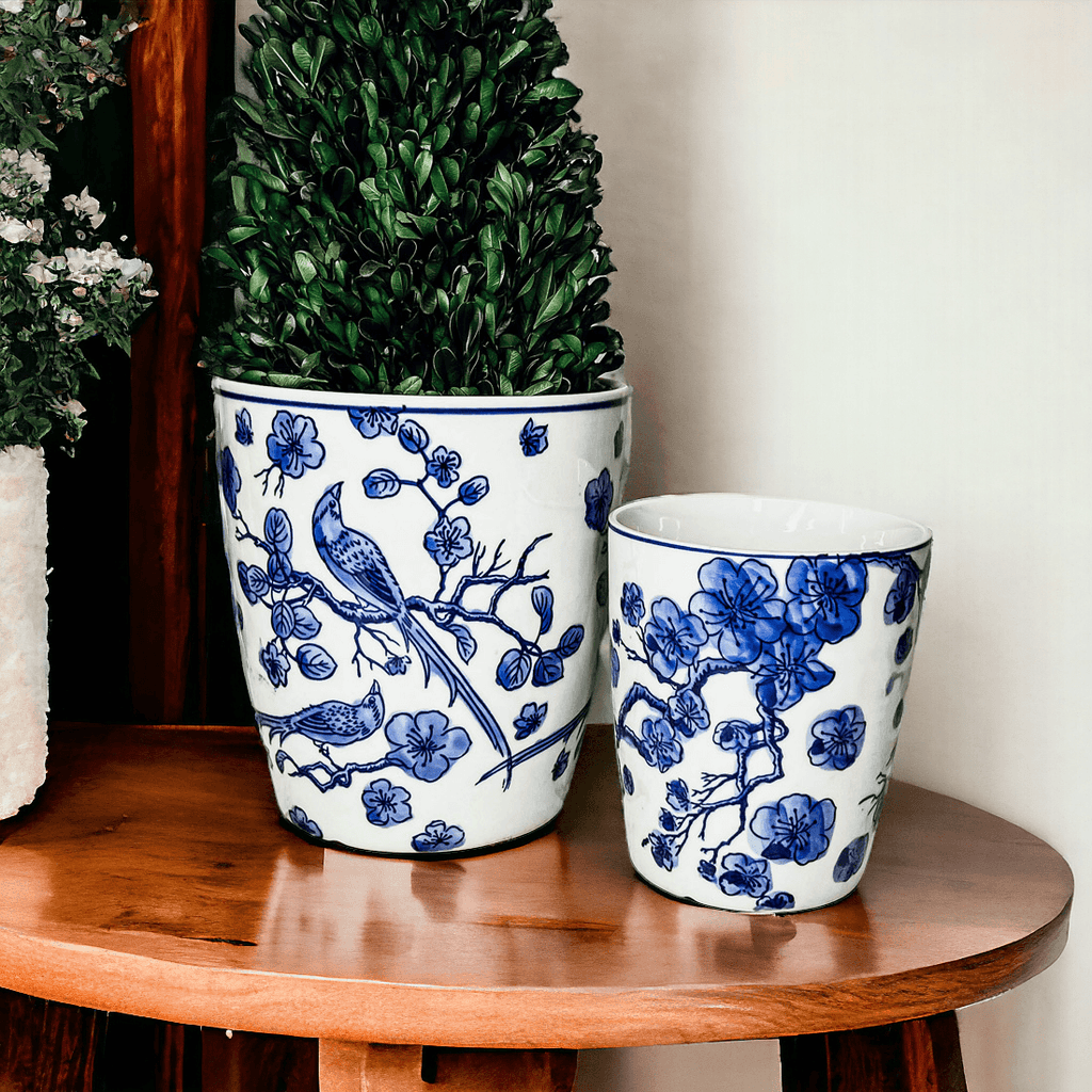 Blue & White Chinoiserie Vase