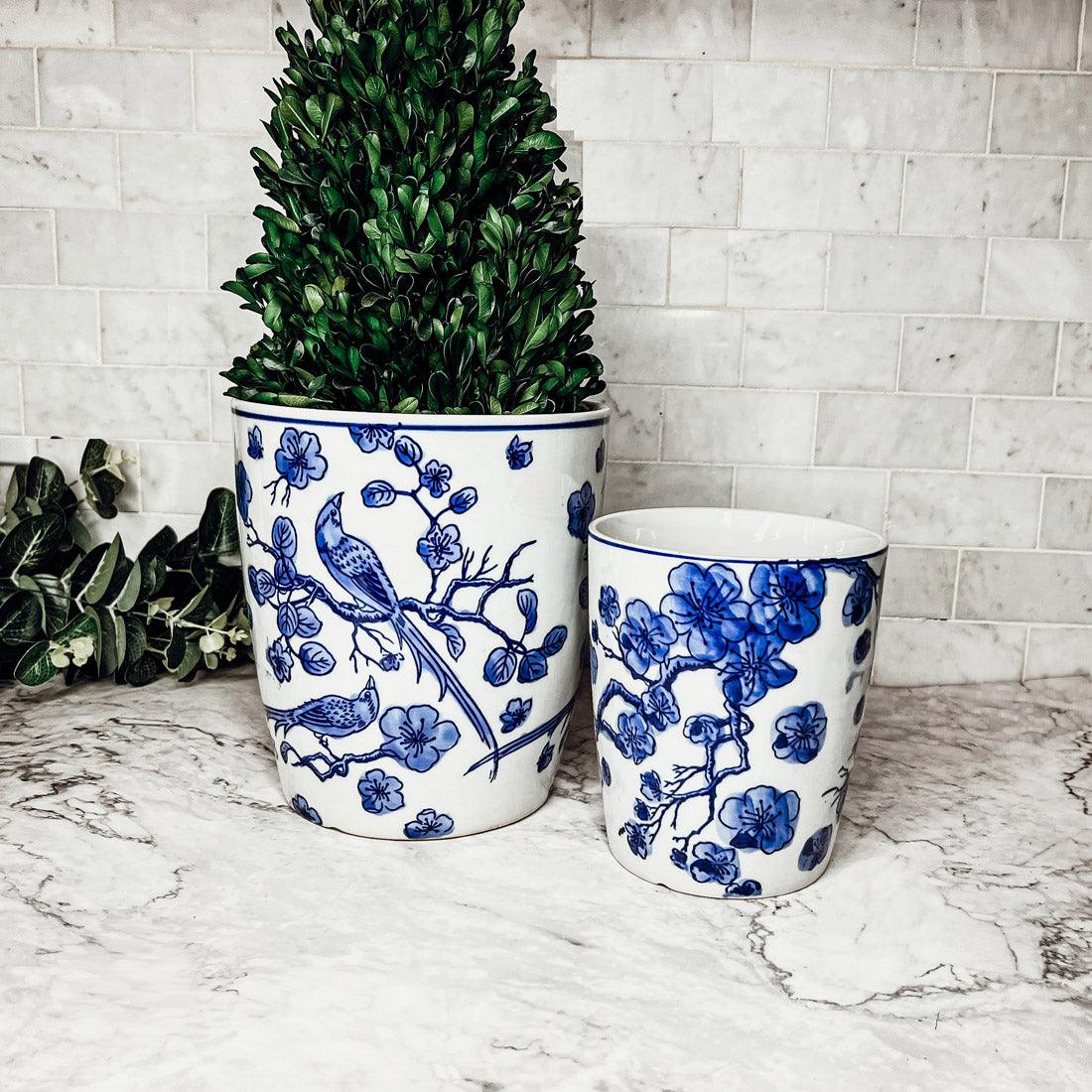 Blue & White Chinoiserie Vase