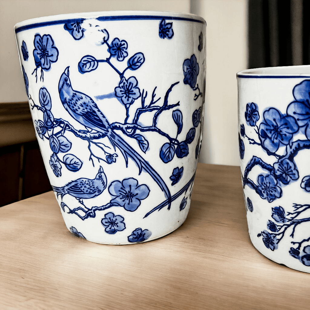 Blue & White Chinoiserie Vase
