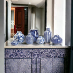Samira Blue & White Handmade Vases