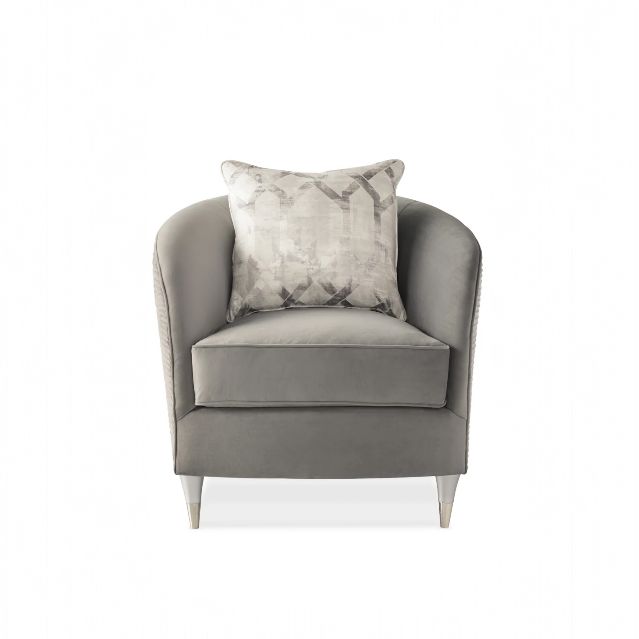 Gray Barrel Lounge Chair | Caracole Farrah