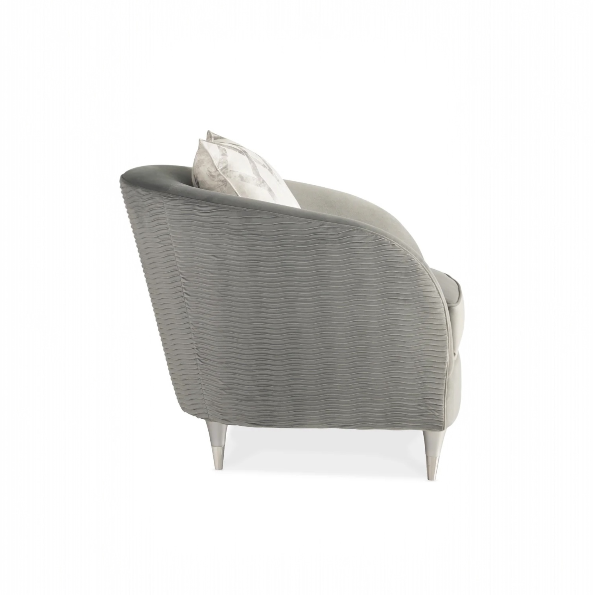 Gray Barrel Lounge Chair | Caracole Farrah