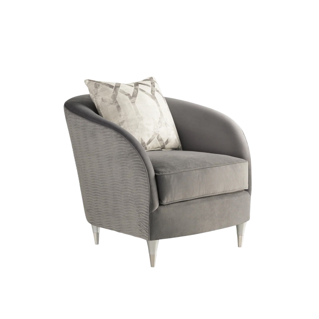 Gray Barrel Lounge Chair | Caracole Farrah
