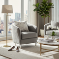 Gray Barrel Lounge Chair | Caracole Farrah