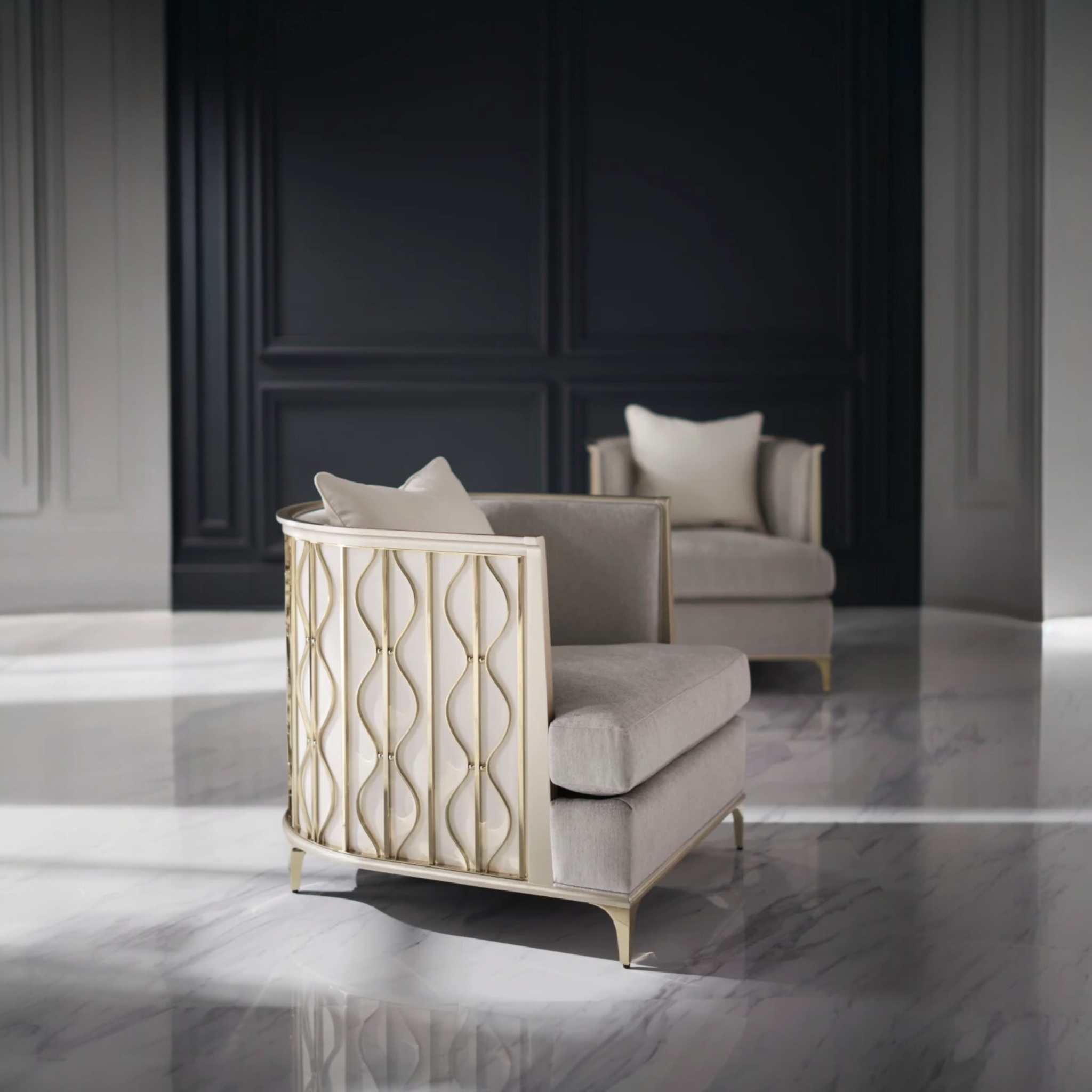 Gray Statement Lounge Chair | Caracole Back In Style