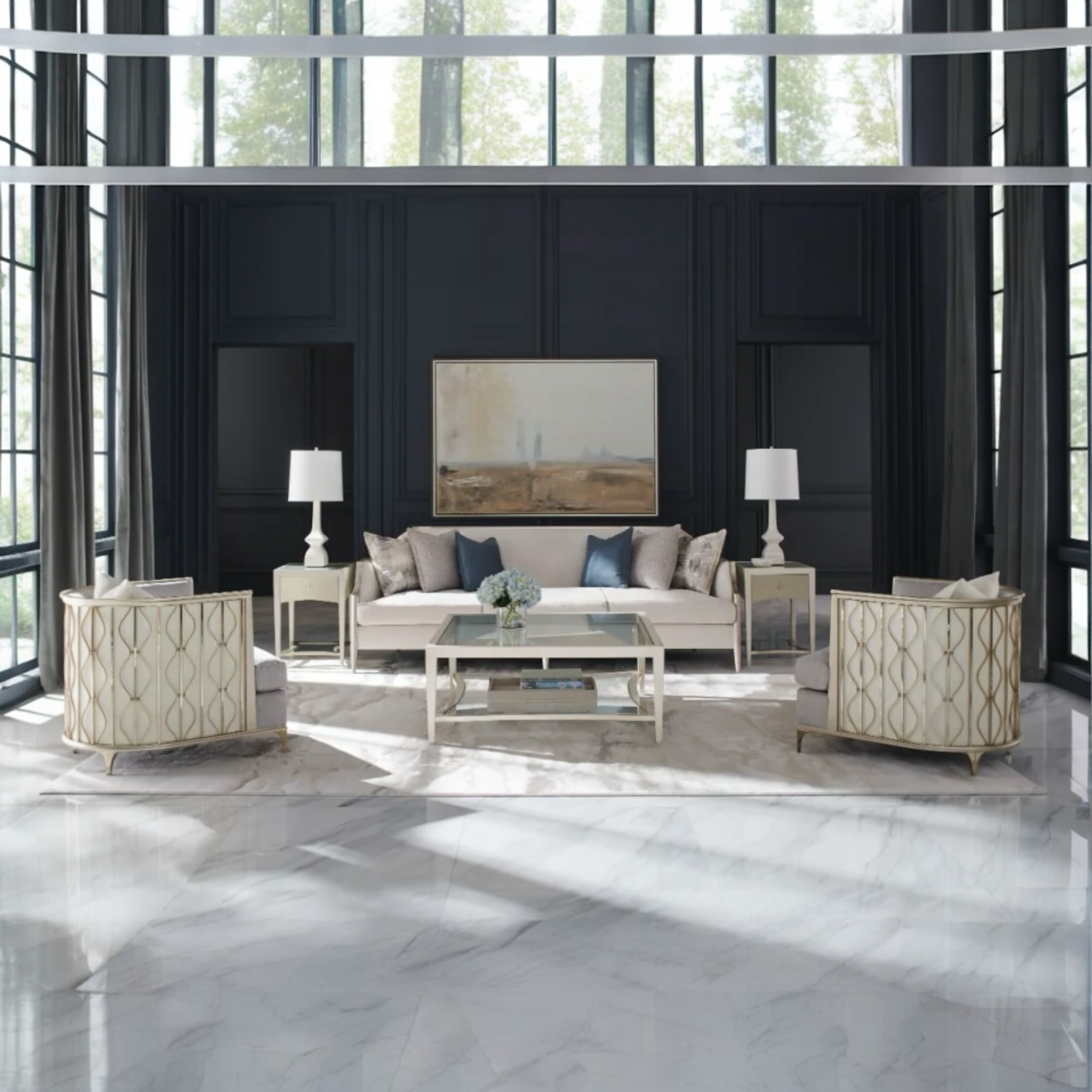 Gray Statement Lounge Chair | Caracole Back In Style