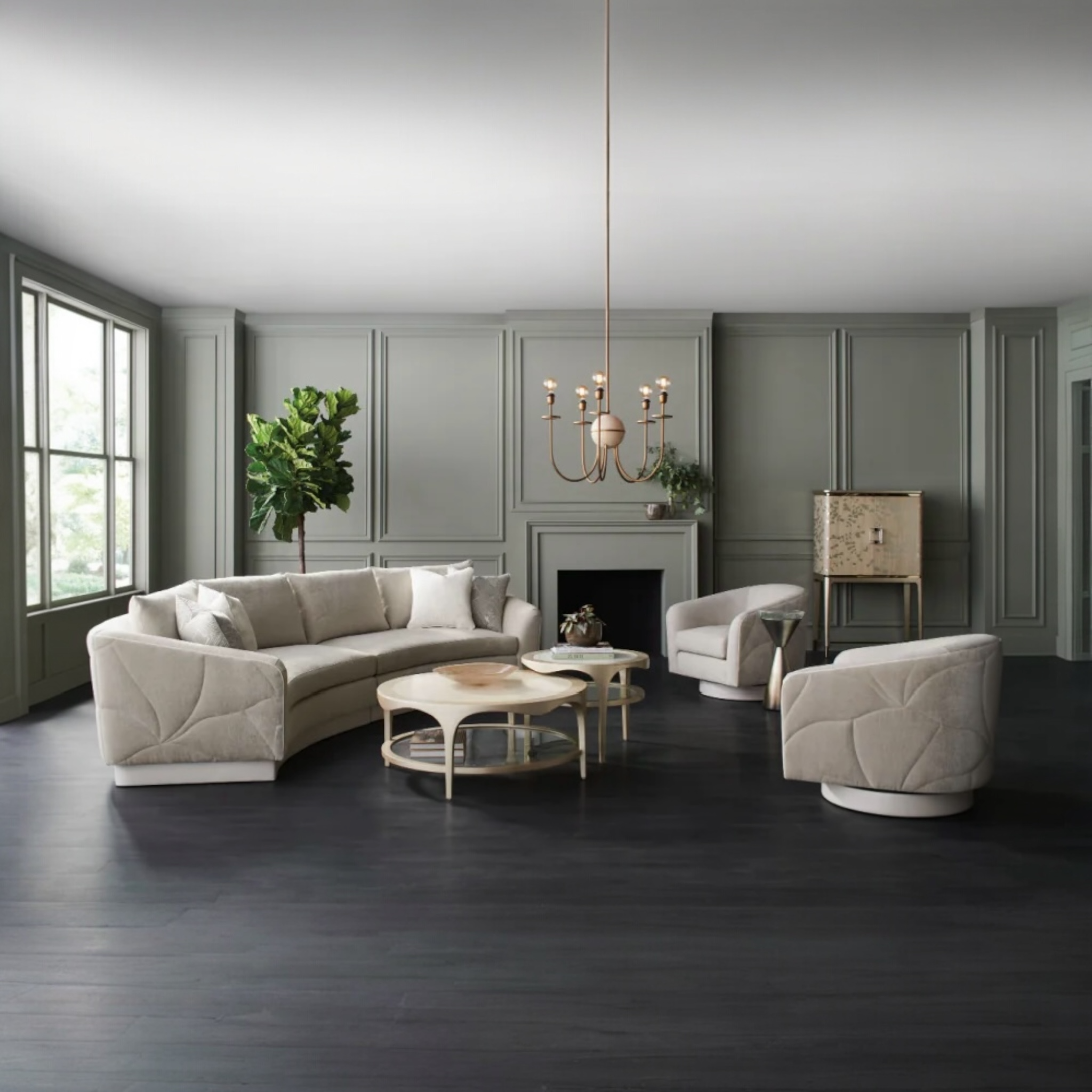 Gray Quilted Sectional Sofa | Caracole Fanciful