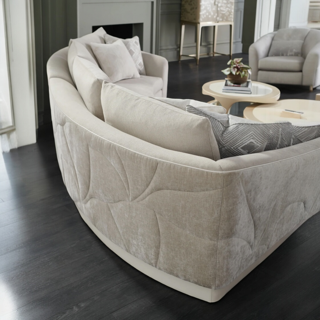 Gray Quilted Sectional Sofa | Caracole Fanciful