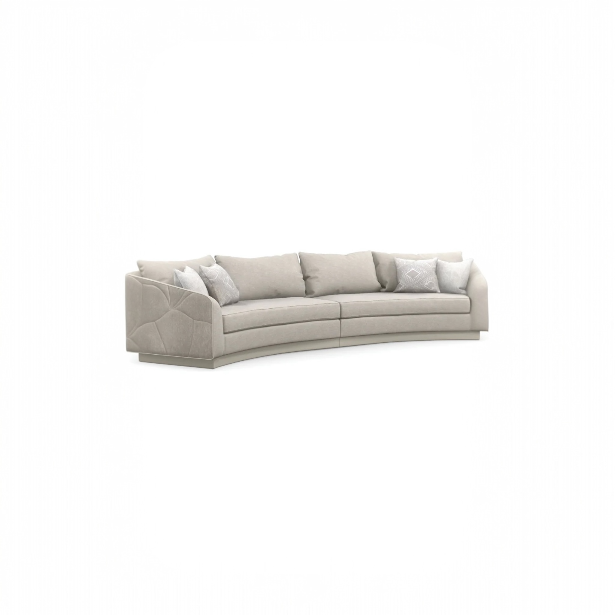 Gray Quilted Sectional Sofa | Caracole Fanciful
