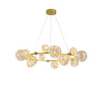 Nordic Ring Led Pendant Lamp Romantic Star Chandelier Round Long Glass Ball Hanging Light Dining Table Above Starry Sky Lights