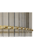 Clear Fluted Glass Chandelier L