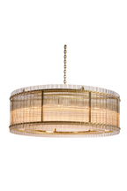 Clear Fluted Glass Chandelier L