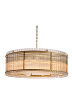 Clear Fluted Glass Chandelier L