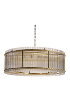 Clear Fluted Glass Chandelier L
