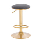 1PC Bar Stool with Footrest Ergonomic 360° Swivel Dining Stool Height-Adjustable Counter Stools for Bistro Kitchen Bar Cafe