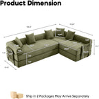 Olive Green Modular Sleeper Sofa — Premium Comfort