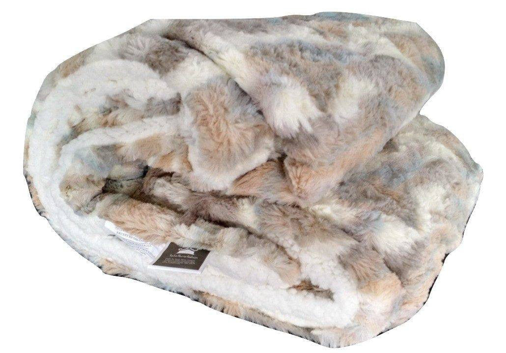 Russian Lynx Faux Fur Throw