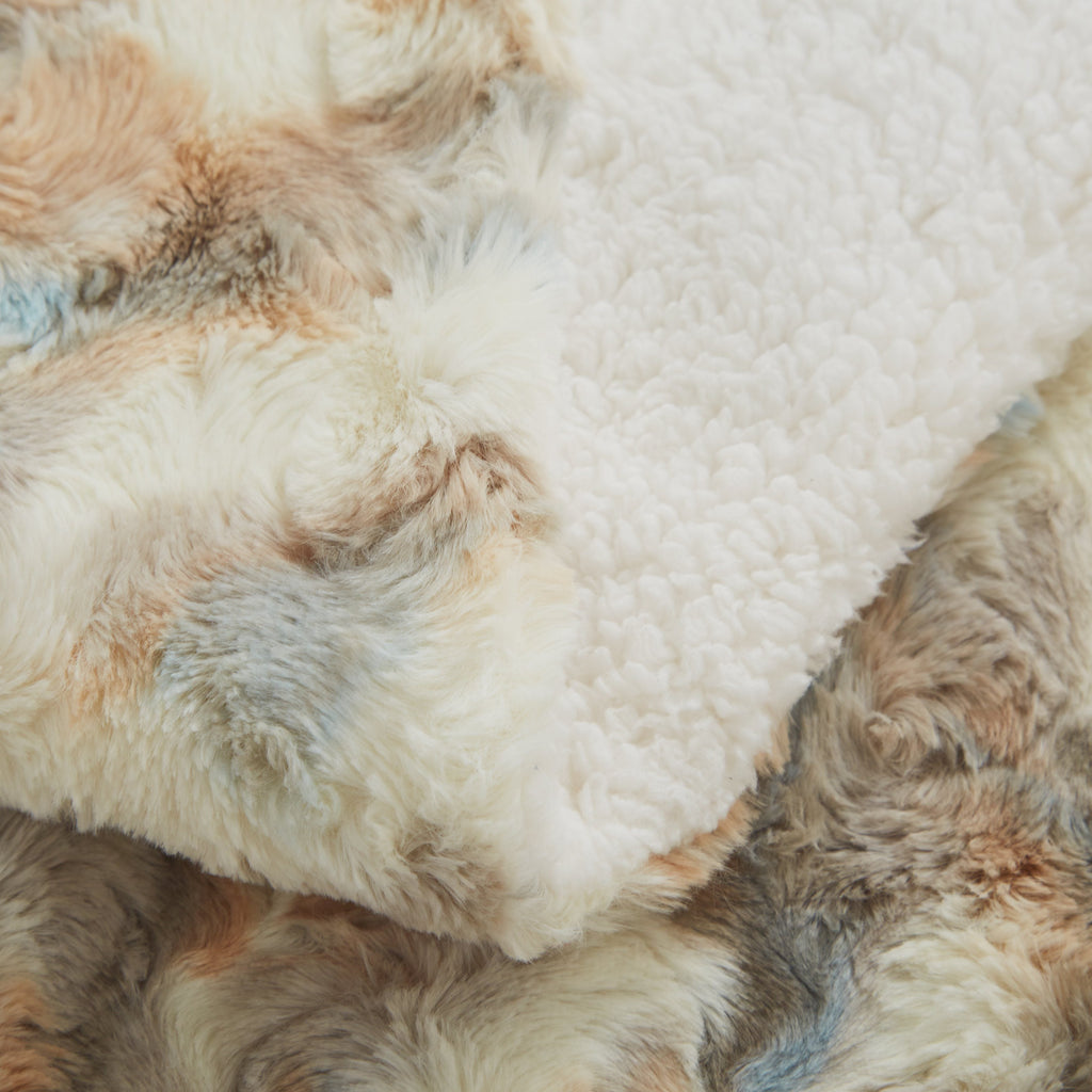 Russian Lynx Faux Fur Throw