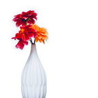 Textured White Porcelain Bud Vases, Set of 3