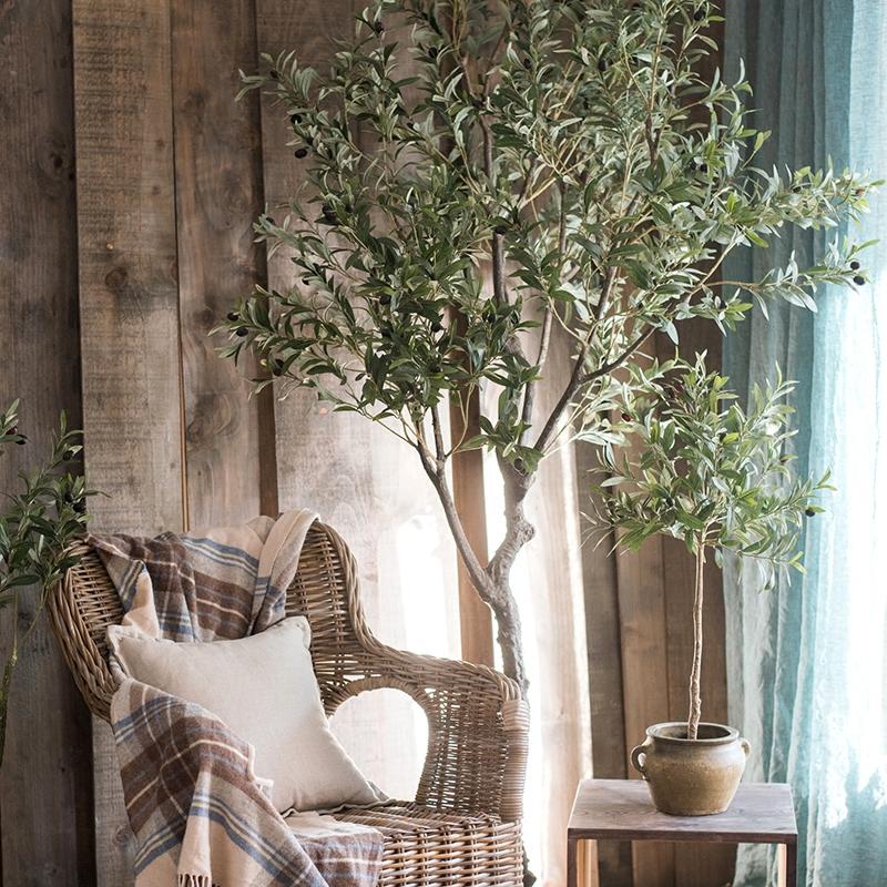 Artificial Olive Tree in Pot, 94"