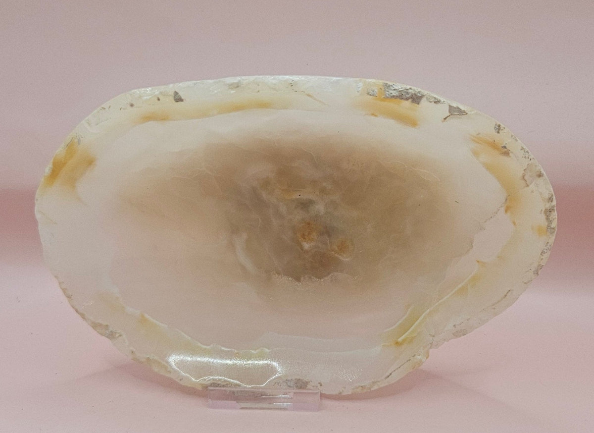 Raw Edge Onyx Catchall Dish, Cream