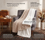 Champagne Ivory Faux Fur Throw