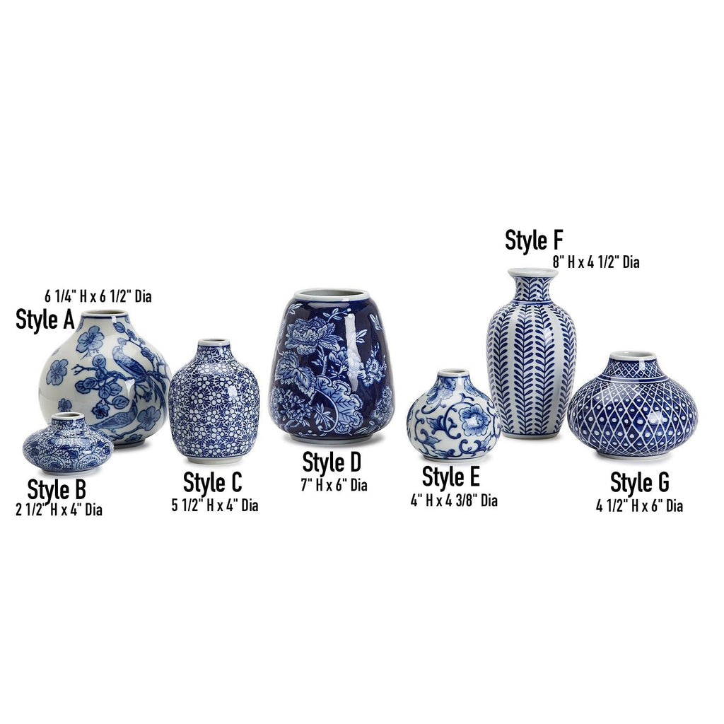 Samira Blue & White Handmade Vases