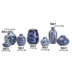 Samira Blue & White Handmade Vases